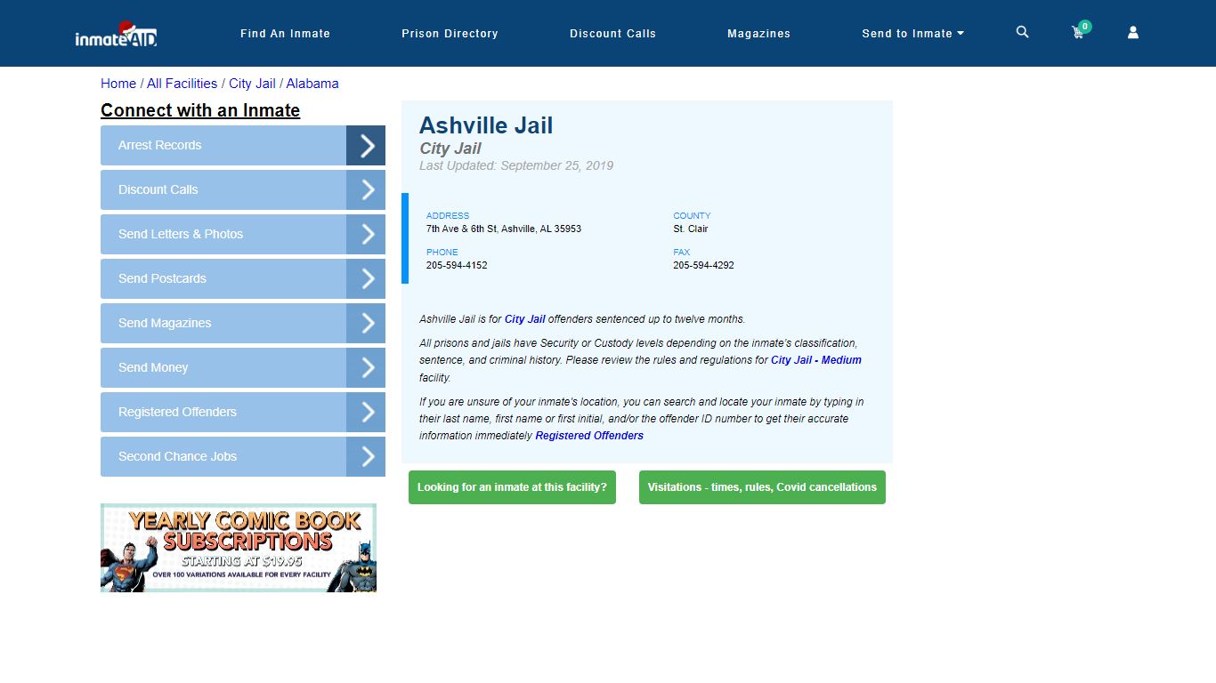 Ashville Jail | Inmate Locator